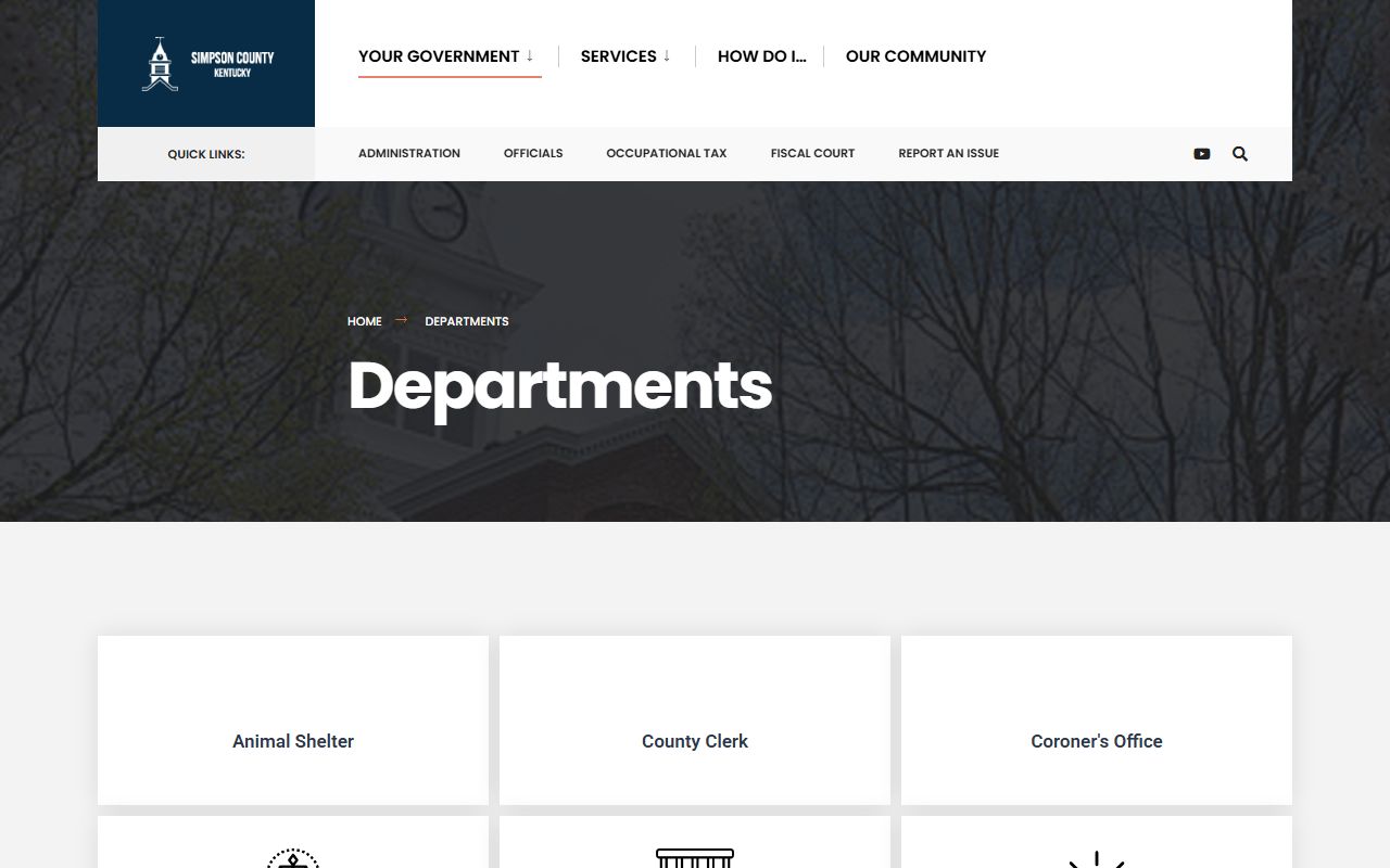 Simpson County Circuit Court Clerk departments index