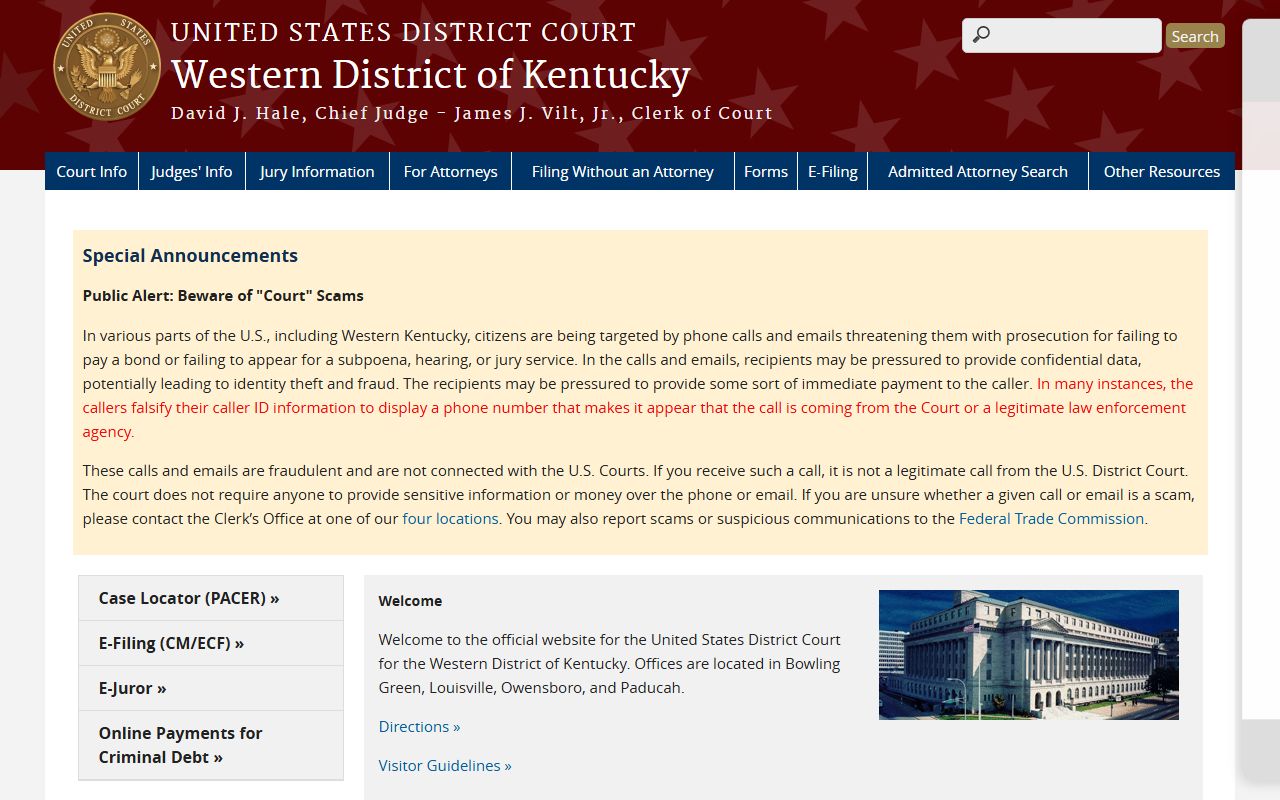 Simpson County Circuit Court Clerk federal district court distinction