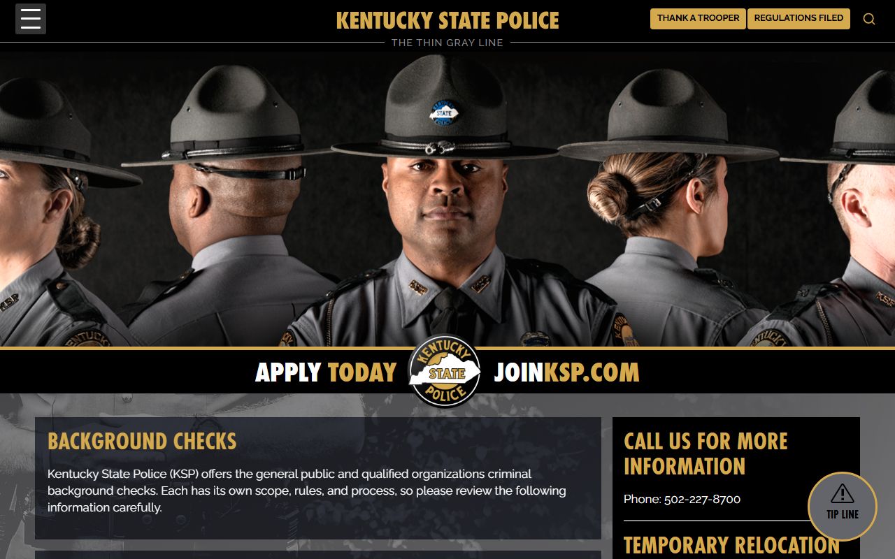 Simpson County criminal court records Kentucky State Police background checks