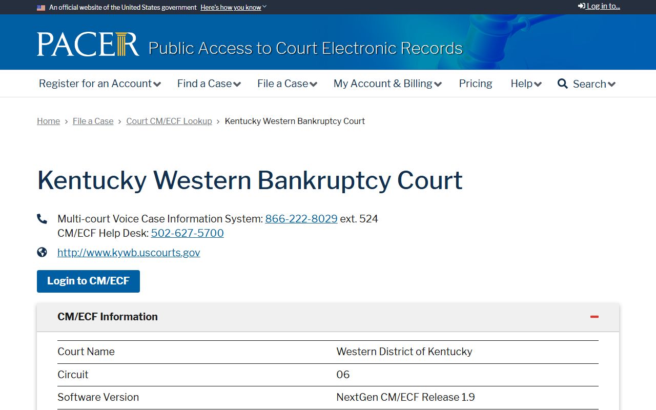 Simpson County Circuit Court PACER CM ECF bankruptcy lookup