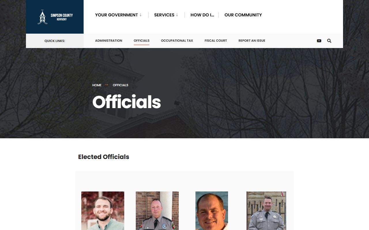 Simpson County court records elected officials page