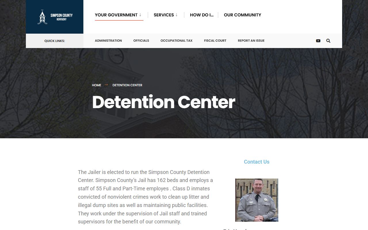Simpson County court records detention center page